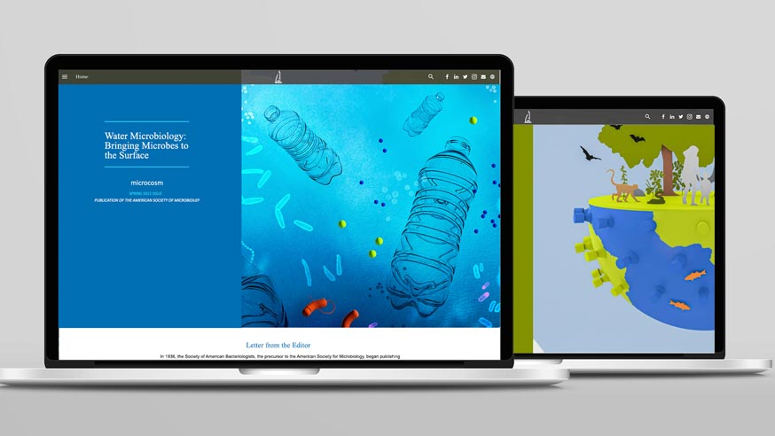Image of previous covers on laptops. Image of previous covers on laptops.